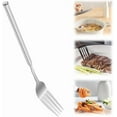 thumbnail image 1 of Eoozwa Extendable Fork,Expandable Fork Prank,Expandable Fork,Telescopic Bbq Fork, Stainless Steel, Extendable Handle,Long Dinner Fruit Dessert Cutlery, 1 of 3