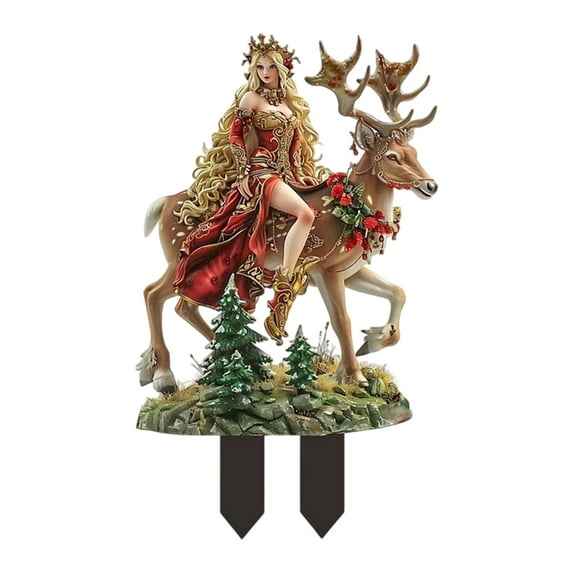 Eoozwa Fairy Garden Stake Decor, Acrylic 2D Garden Fairy Statue Decoration, Fairy Garden Accessories for Outdoor Indoor Yard Lawn Pot Plants