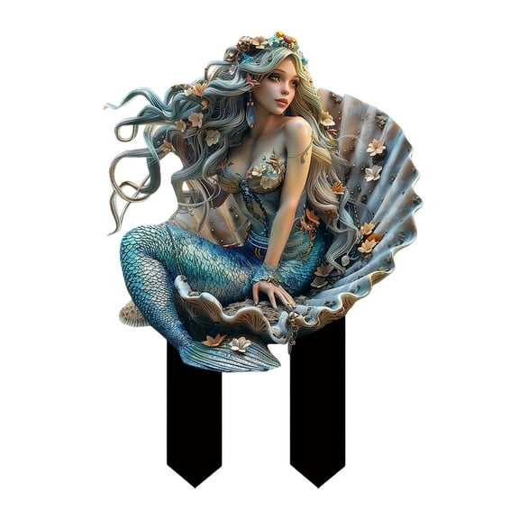 Eoozwa Fairy Garden Stake Decor, Acrylic 2D Garden Fairy Statue Decoration, Fairy Garden Accessories for Outdoor Indoor Yard Lawn Pot Plants