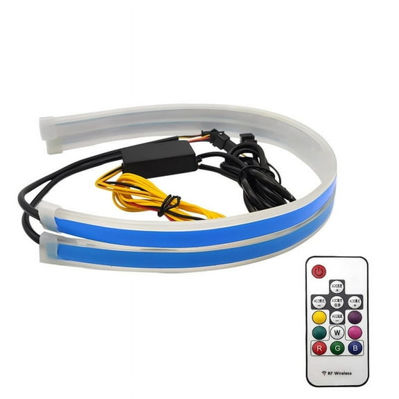 Eoozwa Flexible Car LED Light Strip Multifunctional Turn Signal Daytime Running Light Waterproof 12V for Auto Customization Easy Installation