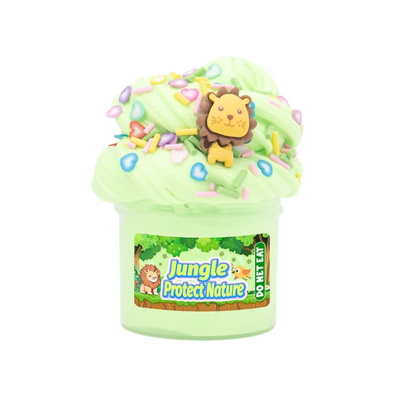 Eoozwa Furry Cloud Slime 70ml Non Settling Butter Texture with DIY Accessories for Sensory Play Stress Relief Creative Crafts Stretchy Noodle Clay