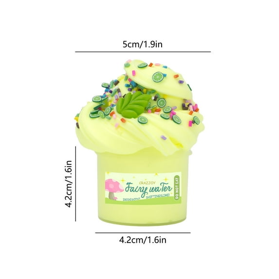 Eoozwa Furry Cloud Slime 70ml Non Settling Butter Texture with DIY Accessories for Sensory Play Stress Relief Creative Crafts Stretchy Noodle Clay