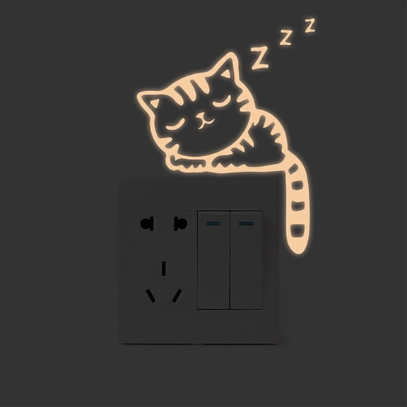 Eoozwa Glow-in-the-Dark Switch Stickers, Fluorescent PVC Luminous Decals for Home Wall Switch, Festival Daily Atmosphere Decor, Easy to Paste Remove