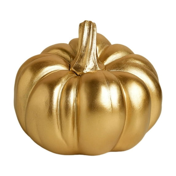 Eoozwa Gold Pumpkins for Decorating , Fall & Thanksgiving Decorations for Home , Table , Fireplace Mantel , Office , Elegant Decorative Pumpkin Autumn Indoor Decor