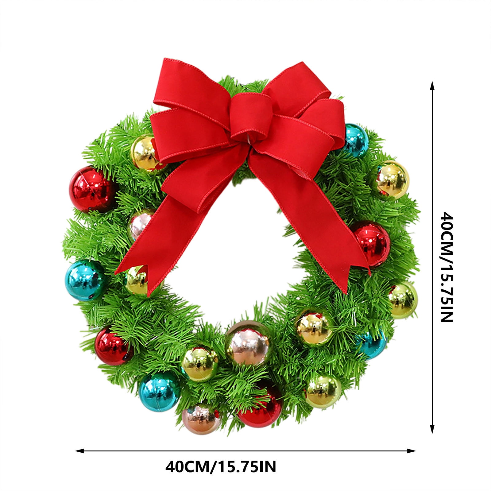 Eoozwa Green Christmas Wreaths for Front Door Artificial Wreath with ...