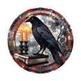 thumbnail image 1 of Eoozwa Halloween Crows Stained Acrylic Window Hanging - Crow Raven Wall Decor for Bird Lovers, Halloween Fall Christmas Decor for Home, Cafe, 1 of 6