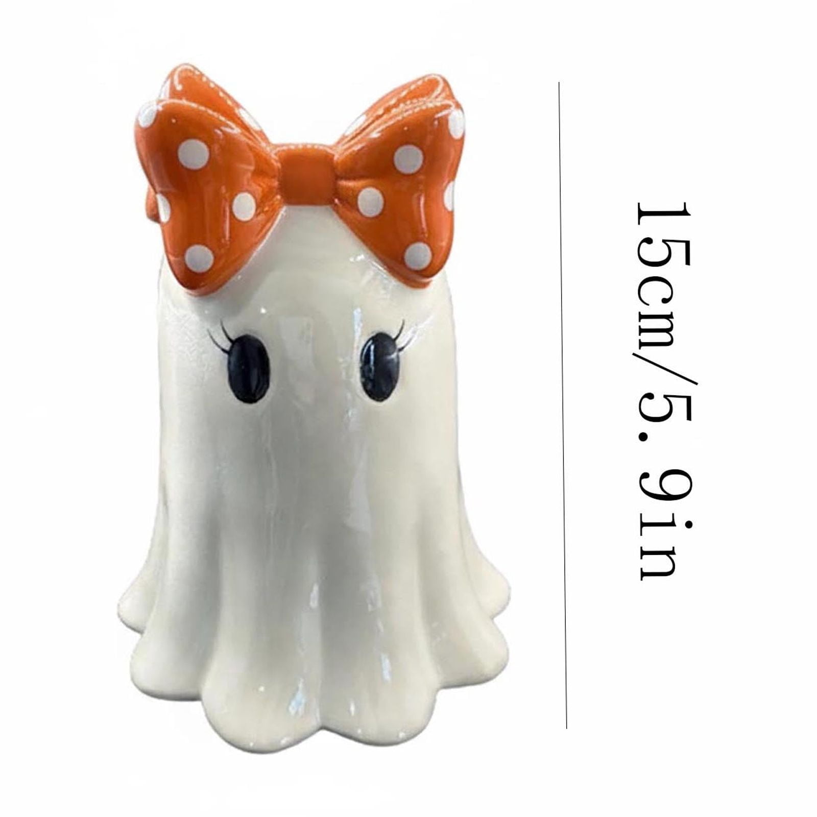 Eoozwa Halloween Decoration Cute Bow Ghost Statue - Walmart.com