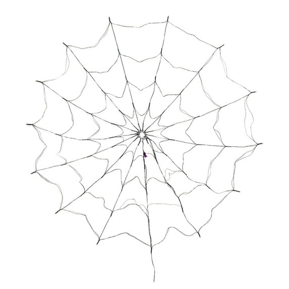 Eoozwa Halloween Decorations Spider Web Lights - Light Up Spider Web, 4FT Diameter 70 LED with Black Spider, Waterproof, Remote Control, 8 Modes Cobweb Halloween Decorations