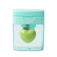 thumbnail image 1 of Eoozwa Heart Pencil Sharpeners Bulk Colored Pencil Sharpener Handheld Small Cute Pencil Sharpener Manual Blue Green Purple Pink Pencil Sharpeners with Cover for Office Supplies, 1 of 5