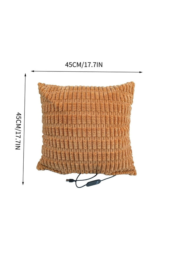 Heated Pillow for Lumbar Support, Heating Lumbar Support Pillow for Office Chair Electric Heated Throw Pillow USB Heating Pillow for Period Cramp, Abdomen, Neck - 15.7" x 15.7"