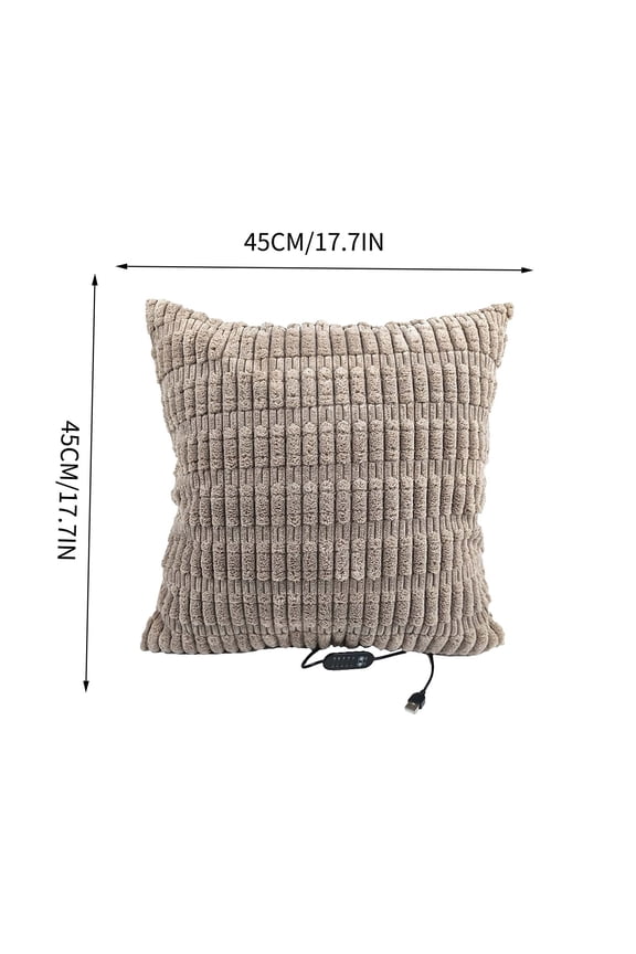 Heated Pillow for Lumbar Support, Heating Lumbar Support Pillow for Office Chair Electric Heated Throw Pillow USB Heating Pillow for Period Cramp, Abdomen, Neck - 15.7" x 15.7"