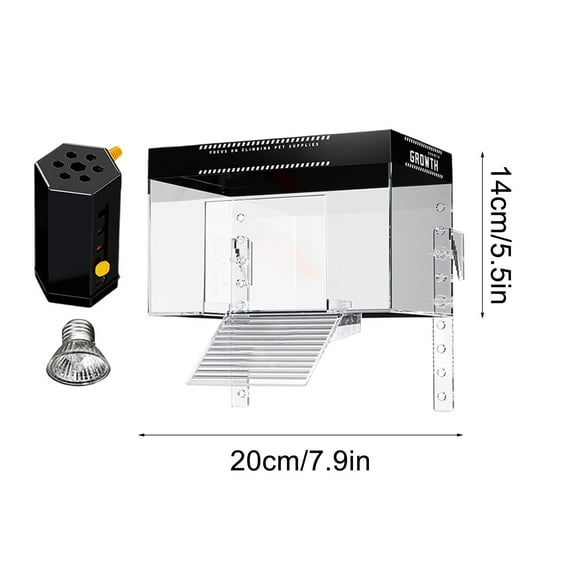 Eoozwa Large Acrylic Turtle Platform Basking Dock with Non-Slip Ramp For Aquarium Terrarium Reptile Amphibian Habitat Easy Mount Sunbathing Spot