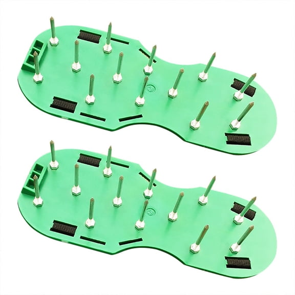 Eoozwa Lawn Aerator Shoes Spikes for Grass Aeration Soil Loosening Non Slip Soles Easy Attach for Yard Garden Increase Water Nutrient Absorption Reduce Compaction