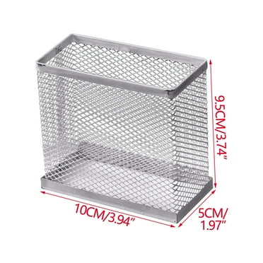 Eoozwa Metal Mesh Square Pencil Holder Pen Pot Desk Tidy Organizer Student Desktop Pen Insert Pen Wall Mounted Pen Office Supplies for Kitchen, Locker, Home, or Office