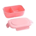 thumbnail image 1 of Eoozwa Microwaveable Silicone Lunch Box Bento Container with Compartments Reduced Fats Design Dishwasher Safe for Meal Prep Office Use, 1 of 6