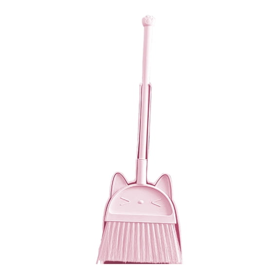 Eoozwa Mini Broom and Dustpan Set Cleaning Toy, Toddler Household Helper, Parent-Child Interactive Play Cleaning Tool, Cute Design, Small Safe Corner Broom