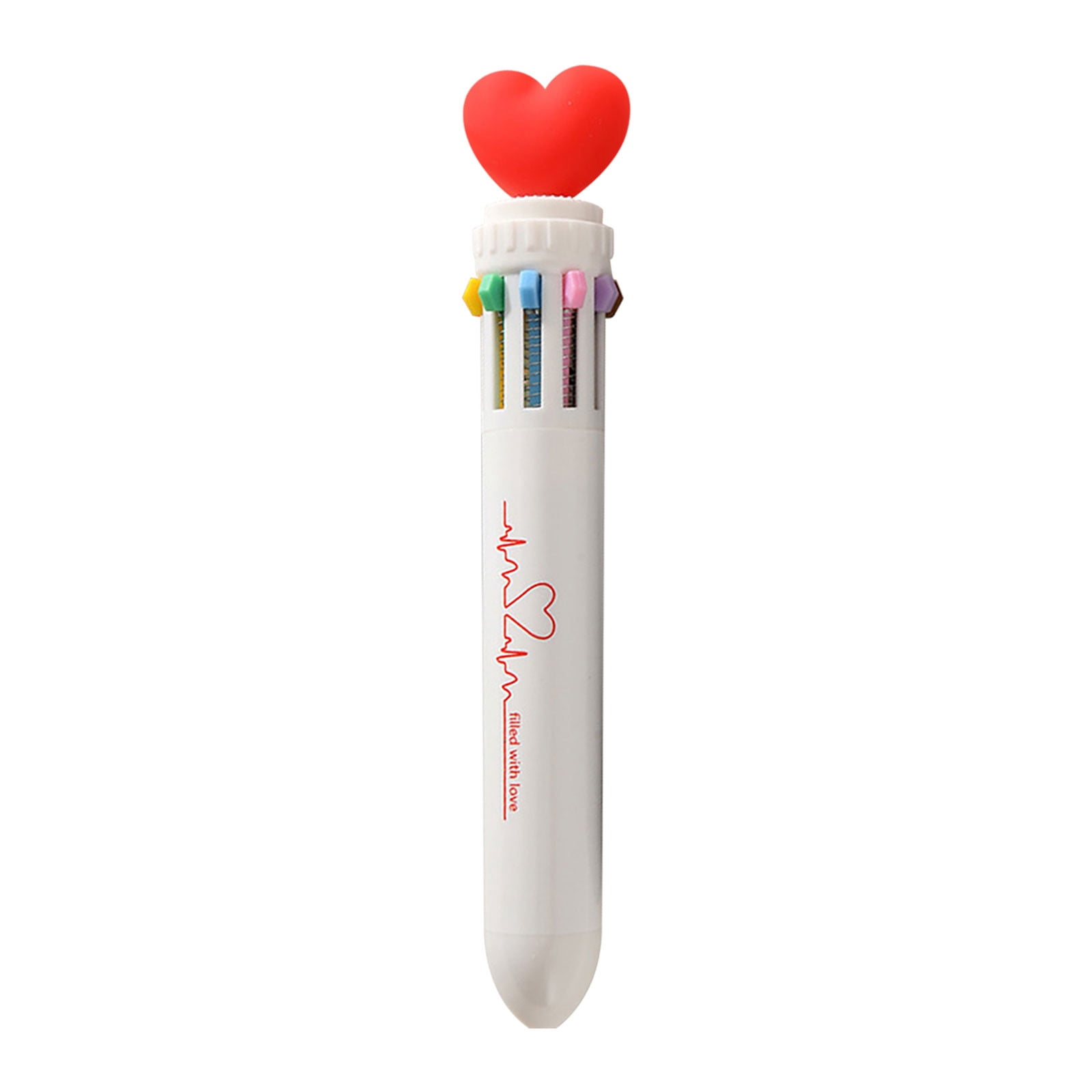 Eoozwa Multicolor Ballpoint Pen 10 In 1 Retractable 0.7mm Ink for ...