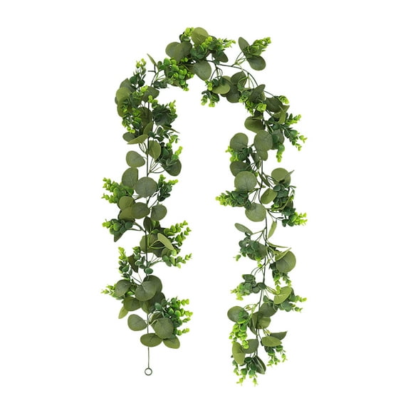 Eoozwa Odorless Artificial Ivy Vines, 68.9" Silk Ivy Garland with Green Leaves, Fake Hanging Plants Greenery Decoration for Bedroom, Windows, Walls, Wedding, Outdoor Decor