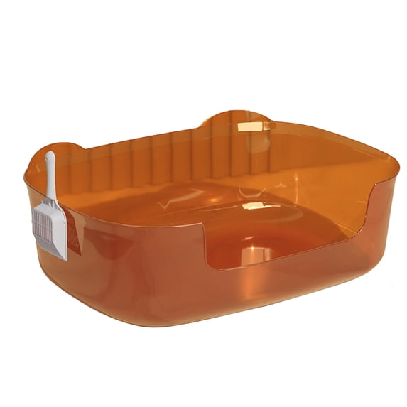 Eoozwa Open Top Cat Litter Box Large Size Spill Proof Design Non Slip Bottom Easy Clean Pet Supplies For Multiple Cats Senior Kittens Litter Tray