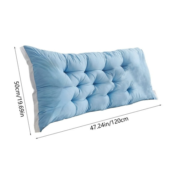 Eoozwa Oversized Bed Back Cushion - 47x20in Soft Polyester Headboard Pillow for Bed Sofa Tatami - Removable Cover Support Pad