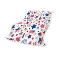 thumbnail image 1 of Eoozwa Patriotic American Flag Throw Blanket Stars and Stripes Plush Flannel Fleece Blanket for 4th of July Memorial Day Independence Day Red White Blue USA Couch Sofa Bed Blanket, 1 of 6