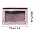 thumbnail image 1 of Eoozwa Pencil Pouch for 3 Ring Binder, Binder Pencil Case with Smooth Zipper, Clear Window Pencil Case for Binder, Big Capacity 3 Ring Binder Pencil Bag with 3 Reinforced Grommets(9.8x7.5 In), 1 of 2