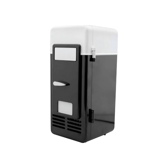 Eoozwa Personal Drink Cooler USB Mini Fridge, Portable Thermoelectric Cooler and Warmer for Bedroom Office Dorm, Holds 6 Standard Cans, Quiet Operation