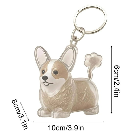 Eoozwa Pet Memorial Keychain - Clear Resin Dog Paw Keepsake with Hair Storage - 2 Inch Pet Loss Gift for Dog Owners - Heartfelt Remembrance Jewelry Accessory