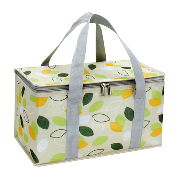 Eoozwa Picnic Bag Reusable Bags with Zipper Top, Foldable Picnic Basket for Food Storage,Portable Picnic Basket for Outdoor Camping, Party, Beach Trip