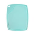 thumbnail image 1 of Eoozwa Plastic Cutting Board 7x6 Inch Extra Small Dishwasher Safe Juice Groove Non Slip Rubber Feet Easy Grip Handle Meat Fruit Vegetable Prep Kitchen Tool, 1 of 6