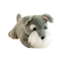 Eoozwa Plush Schnauzer Toy Soft Stuffed Gray for Cuddle Play Home Display Decoration Gift for Dog Lovers