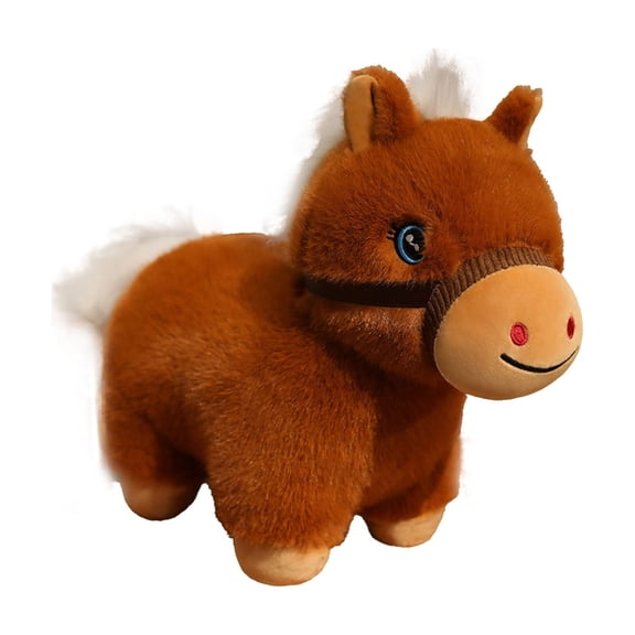 Eoozwa Realistic Horse Plush Toy Colt Shaped Zodiac Mascot Stuffed Animal for Indoor Home Decor Party Favor Gift for All Ages