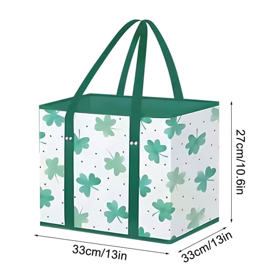Eoozwa Reusable Grocery Bags, Collapsible Large Storage Box Bag with Reinforced Bottom and Handle, Heavy Duty Foldable Shopping Tote Bags for Groceries, Clothes, Toys Organizer
