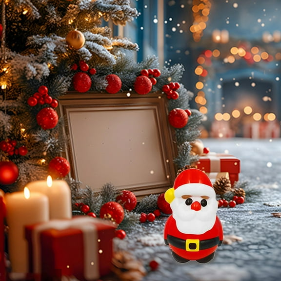 Eoozwa Santa Claus Snowman Elk Christmas Tree Stress Ball Set Christmas Squishies Bulk Stress Relief Squeeze Toys for Adult Gift Collect