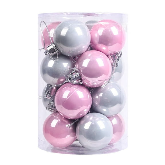 Eoozwa Shatterproof Plastic Christmas Ornament Balls, Glittering Pearl Finish Holiday Tree Decor for Home Party, Festive Hanging Pendants