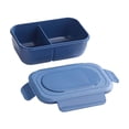 thumbnail image 1 of Eoozwa Microwaveable Silicone Lunch Box Bento Container with Compartments Reduced Fats Design Dishwasher Safe for Meal Prep Office Use, 1 of 6