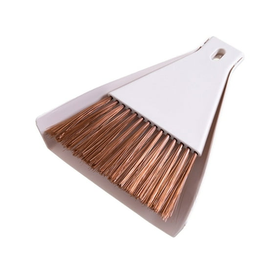 Eoozwa Small Dustpan and Brush Set, Whisk Broom and Dust Pan with Handle, Nesting Tiny Cleaning Broom, Mini Hand Broom and Dustpan Set for Table, Desk, Keyboard, Cars and Pet Nest
