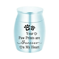 Eoozwa Small Pet Memorial Urn Sealed Aluminum Alloy Keepsake Jar with Velvet Bag For Cats Dogs Ashes Preservation Thoughtful Funeral Remembrance Gift