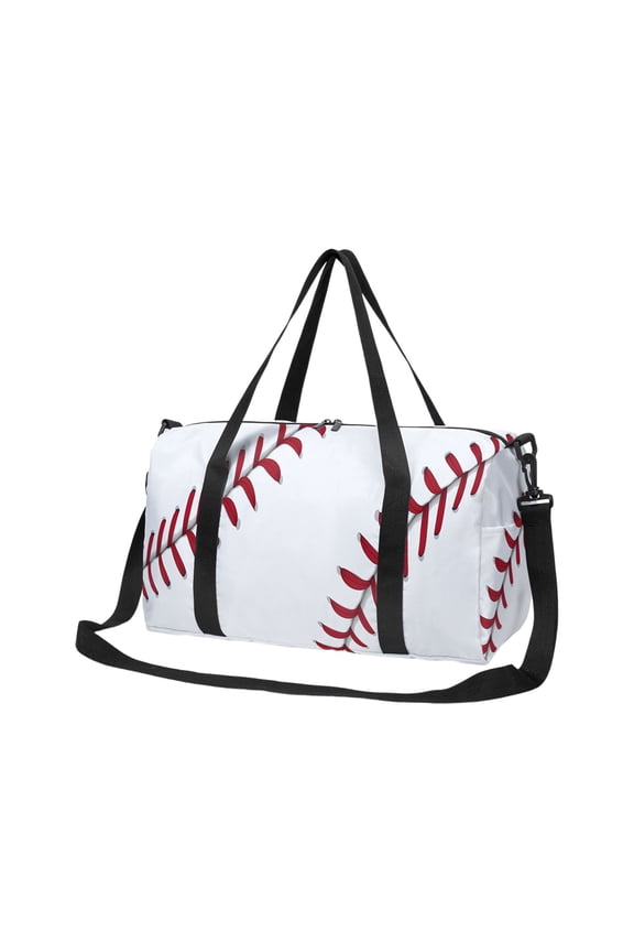 Soccer and Rugby Print Travel Bag Yoga Bag Outdoor Sports Storage Nylon Spandex Water Resistant with Multi Pockets Large Capacity