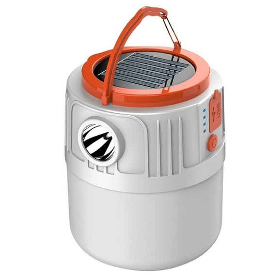 Eoozwa Solar Camping Lantern USB Rechargeable High Power LED with 5 Modes 1600mAh Power Bank IP65 Waterproof for Outdoor Tent Hiking Emergency Light Portable with Hook