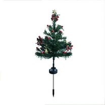 Eoozwa Solar Christmas Tree Outdoor Christmas Decorations, Solar Xmas Tree Lights, Waterproof Solar Christmas Lights for Yard Front Porch Pathway Grave Cemetery Decor