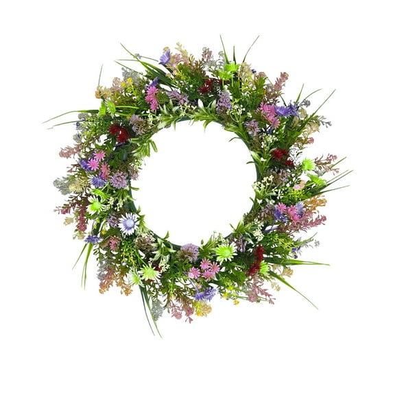 Eoozwa Spring Winter Wreath Artificial Greenery 16 Inch for Front Door Wall Indoor Outdoor Holiday Decor Fireplace Porch Home All Season Decoration