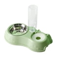 thumbnail image 1 of Eoozwa Stainless Steel Pet Bowl Automatic Water Dispenser 2 In 1 Food and Water Gravity Feeder for Small Medium Dog Cat Easy Clean Non Skid, 1 of 6