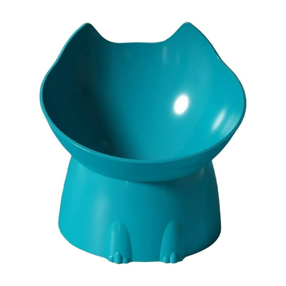 Eoozwa Tilted Elevated Cat Food Bowl Cats Bowls Whisker Friendly Anti Vomiting Slanted Feeding Bowls Cute Shallow Inclined 15 Non-slip and Non-overturning Pet Bowl