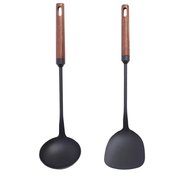 Eoozwa Traditional Iron Wok Spoon and Shovel Set High Grade Cooking Utensil for Stir Frying Soup Making Durable Heat Resistant Chinese Kitchen Tools