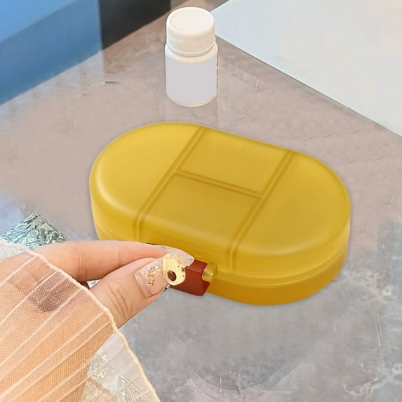 Eoozwa Travel Pill Organizer Humidity Proof, 8 Compartments Portable Pill Case, Daily Pill Box to Hold Vitamins, Small Pill Container for Pocket Purse Medicine Organizer