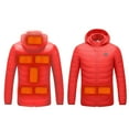 thumbnail image 1 of Eoozwa USB Heated Jacket 8 Zone Heating For Outdoor Riding Skiing Fishing Charging Via Power Bank Vibration Massage Polyester Winter Coat with Hood, 1 of 2