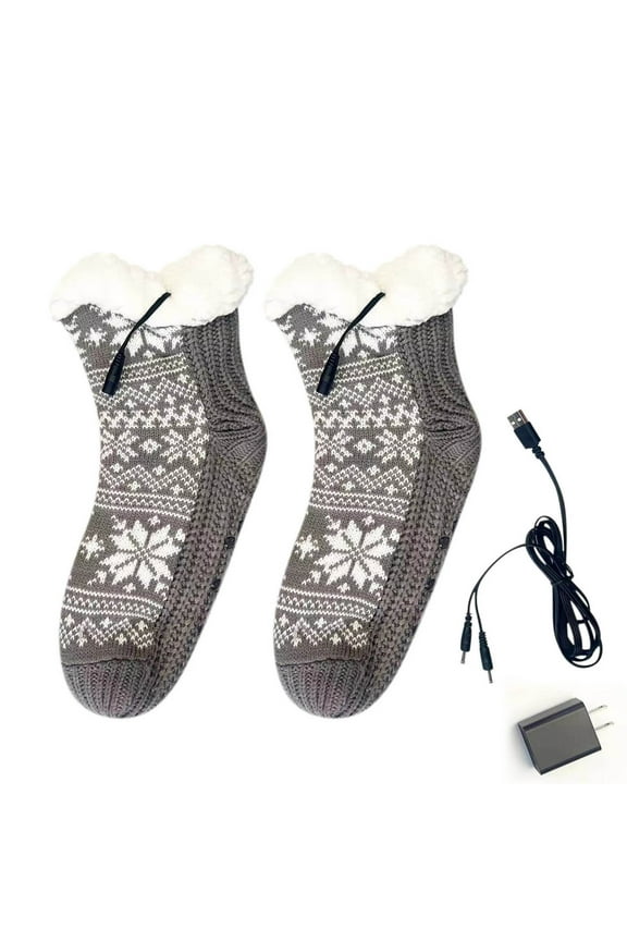 USB Heating Socks with Temperature Control Rechargeable Warm Socks for Indoor Outdoor Use Three Heat Settings Long Lasting Battery Life