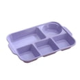 thumbnail image 1 of Eoozwa Unbreakable Divided Plates, 5 Compartments Plastic Sectional Dinner Plates Portion Control Plate Plastic Cafeteria Lunch Tray for Adult, Microwave & Dishwasher Safe,12.79x8.66x1.57 In, 1 of 6