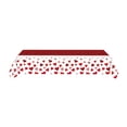 thumbnail image 1 of Eoozwa Valentine's Day Tablecloth 54×108 Inch Rectangular, Red Love Hearts Washable Table Cover for Party Picnic Dinner Decor, 1 of 4